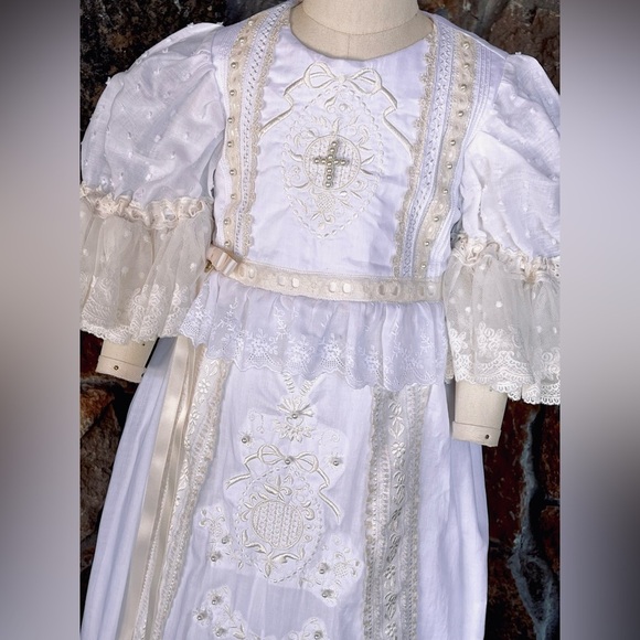 Swiss Heirloom Baby Christening Baptism Dress 3–6M | Linen Revival Co - Picture 2 of 10
